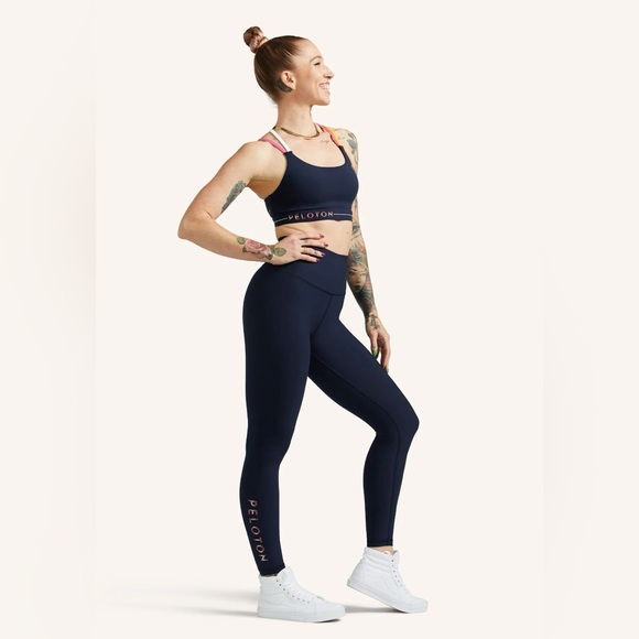Peloton Navy Blue Cadent High-Rise Ankle Crop Leggings - Picture 2 of 10